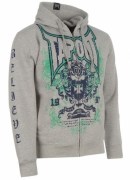 COD. FP-10_Felpa TAPOUT grigio-verde con zip